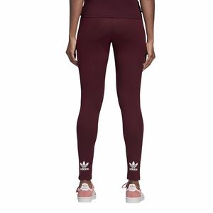 Adidas Originals Trefoil Maroon Logo Leggings